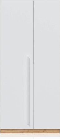 Ліжко дитяче Habitdesign Noa з 2 ящиками, білий та ехо-дуб, 97x77x196 см (без ламелей)