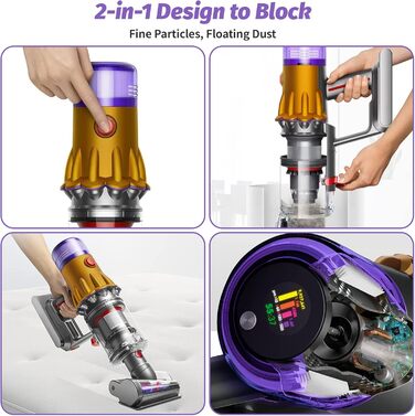 Змінний фільтр для абсолютного пилососа Dyson V12 Detect Slim/Cyclone Animal (2 шт. ), 2 шт.