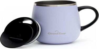 Термокружка Grandties з кришкою-ковпачком та ручкою, 480 мл | З подвійних стінок з нержавіючої сталі, для гарячих та холодних напоїв