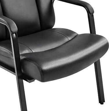 Крісла їдальні Yaheetech (2 шт.) з підлокітниками, чорні, штучна шкіра | Стільці для кухні, вітальні, офісу