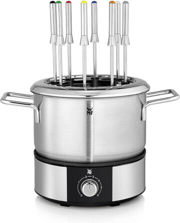 Raclette WMF 4 персони з пательнями та скребками, 870 Вт, нержавіюча сталь матова (набір 2 шт.)