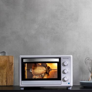 Мультиварка Cecotec Bake&Toast 1090 Black: 1000 Вт, таймер 60 хв, регулювання температури до 230ºC, 30 л, з деко, решіткою та щипцями