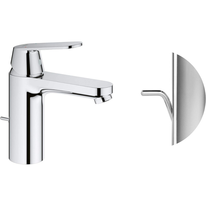 Змішувач для ванної кімнати Grohe Eurosmart Cosmopolitan, хром, 30 см, водозберігаючий, з витяжною системою