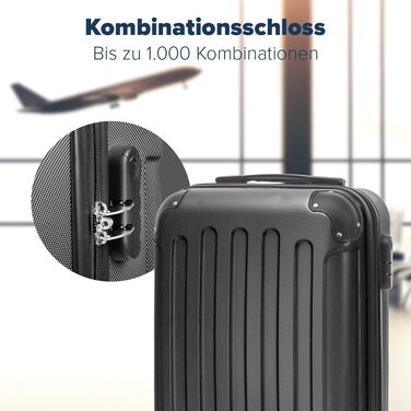 Набір валіз TRVLMORE: 2 валізи (ручна поклажа), чорний колір