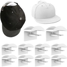 Шт самоклеючі гачки для капелюхів, кронштейн для кришки настінний кронштейн для зберігання капелюхів тримач для капелюхів самоклеючий органайзер для капелюхів для різних шапок, навушників, шарфів, сумок, брелоків (2)