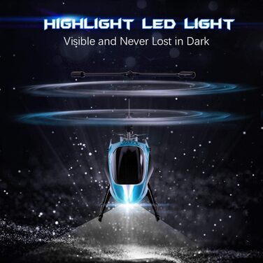 Радіокерований вертоліт VATOS YD-927, RC гелікоптер для дітей, 3 канали, 2.4 GHz, LED, гіроскоп, міні-вертоліт для приміщень