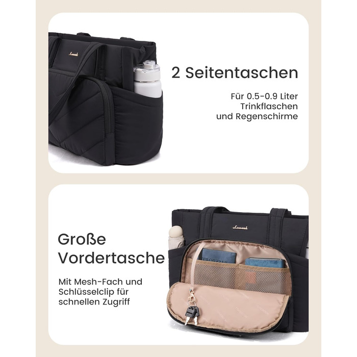 LOVEVOOK Сумка-шопер для жінок, велика, легка, торбинка-шопер, 15.6