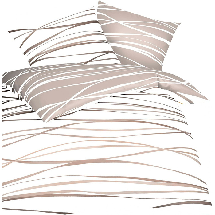 Постільна білизна Kaeppel Wande 'Motion з мако-атласу , Розмір 2 шт. , 135x200 см (80x80 см) (135x200 см, натуральне)