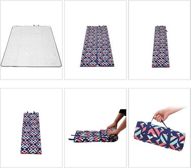 Ковдра для кемпінгу KingCamp Ariel Picnic Beach Mat Park Blanket Водонепроникна велика XL Flowers XL