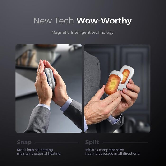 Електричні грілки для рук OCOOPA UT3 PRO (Morpheus Blau), 10000mAh, 4 режими нагріву, USB Powerbank, 2 шт.