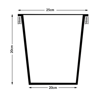 Горщик для квітів з поліротанга чорний 83x30,5x60см