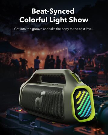 Soundcore Boom 2 Plus: портативна Bluetooth колонка для кемпінгу, 140W, IPX7, RGB, Power Bank, USB-C