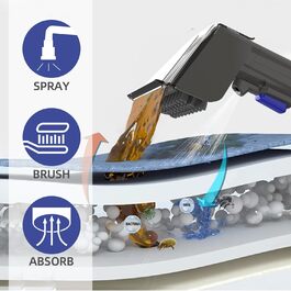 Пылесос для чищення килимів та м'яких меблів Akitas X7, 400W, сірий