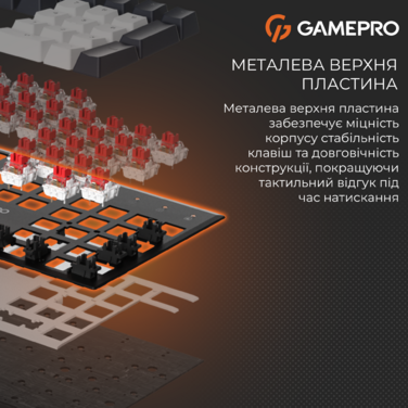 Дротова механічна клавіатура GamePro Genesis Metallic (MK144B) 100% Red switches