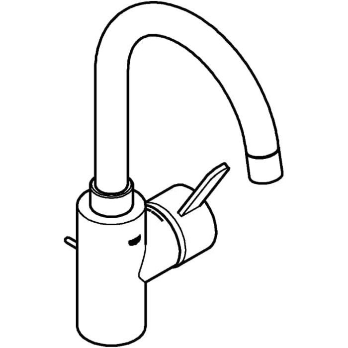 Змішувач для ванної кімнати GROHE Eurosmart Cosmopolitan, хром, 30 см, економія води, з витяжною системою, 32830001 L