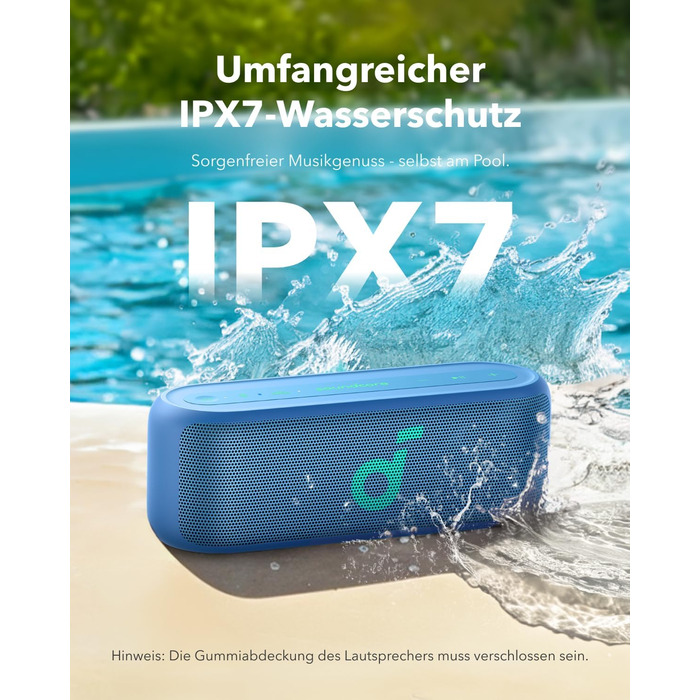 Soundcore Select 2S: Портативна Bluetooth-колонка з 20W, BassUp™ та IPX7 захистом (синій)