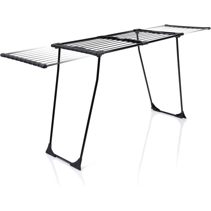 Розкладна сушилка для білизни BigDean 20 м сушильної поверхні, чорна, XXL з прищіпками для дрібної білизни