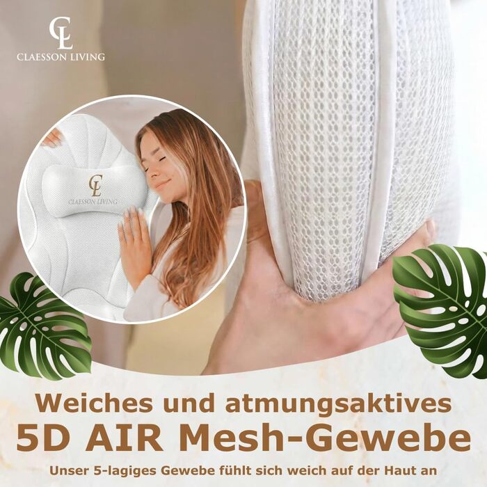 Подушка для ванни повномірна (126x41 см) з підголовником (13 см) для підтримки шиї, спини та ніг - біла, тепла біла