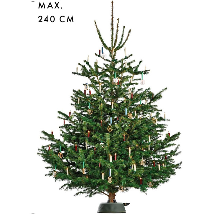 Підставка для ялинки KRINNER X-Series X-240 з педаллю та резервуаром 3 л (до 2,4 м), Made in Germany