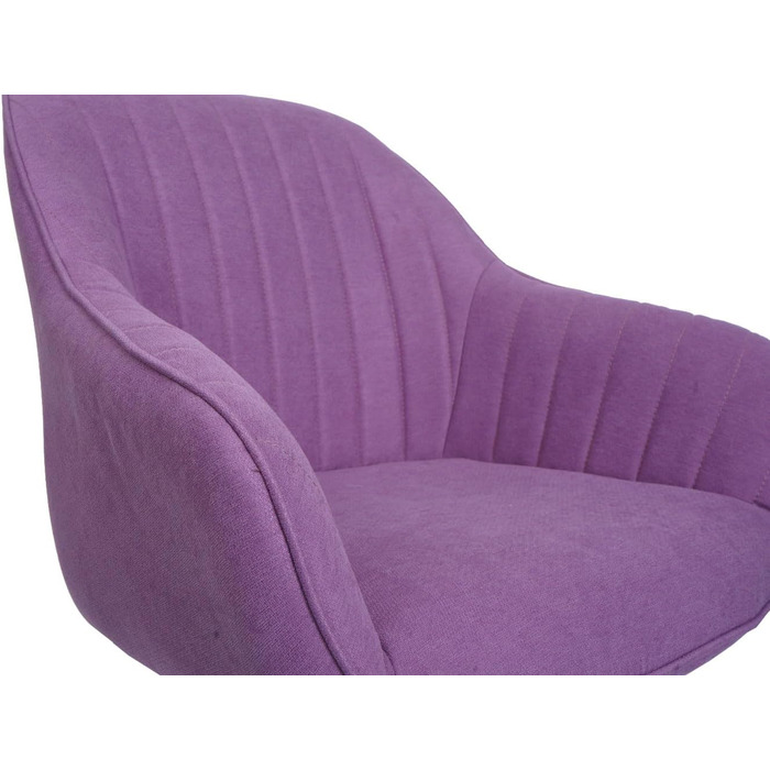 Крісло Mendler для обідньої зони HWC-K27, кухонне крісло з підлокітниками, поворотне, тканина, ліловий