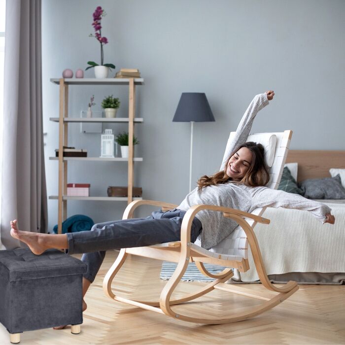 Зручний пуф Relaxdays з підспівателем