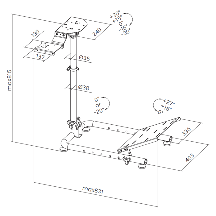 Ігрове крісло кокпіт GamePro RS021