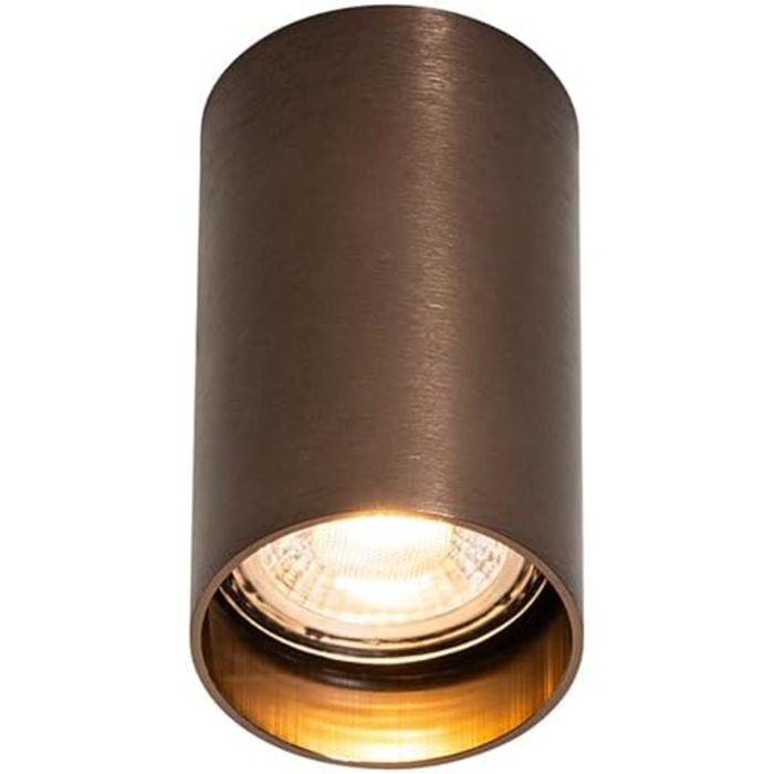 Світлодіодна лампа QAZQA Moderner Spot - світильник на стелю, настінний, для вітальні та спальні, бронзовий, GU10