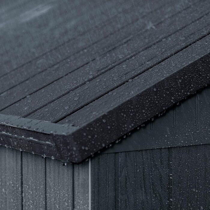 Садовий будинок Keter Darwin 2,8 м², сірий (6x8) - пластиковий, з вентиляцією та одними дверима, 25x184x205 см