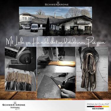 Ніж кухарський Schwertkrone з ручкою з горіхового дерева, 20 см, Made in Germany (набір)