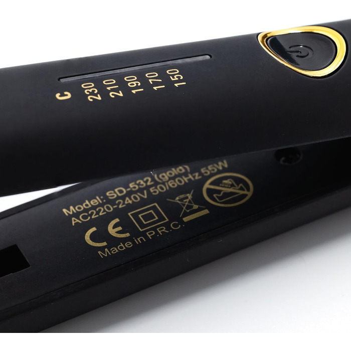 Випрямляч для волосся Curl & Recten Hair Straightener - 5 років безтурботного використання - Hair Styling Hair Straightener Випрямляч для волосся Плойка 2 в 1 для випрямлення та завивки (829 GCD) (Gold Control)