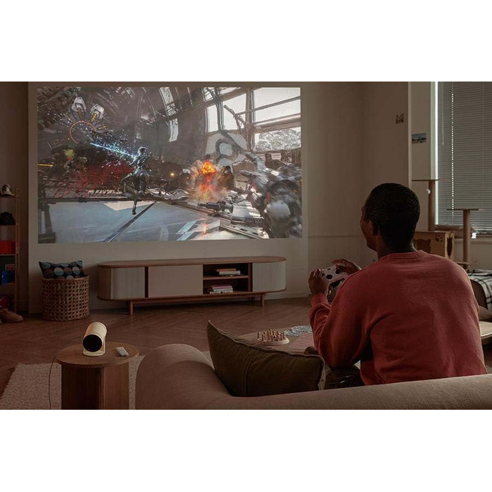 Samsung The Freestyle: Портативний LED-проектор Full HD HDR10 з автонастроюванням та 360° звуком (2023)