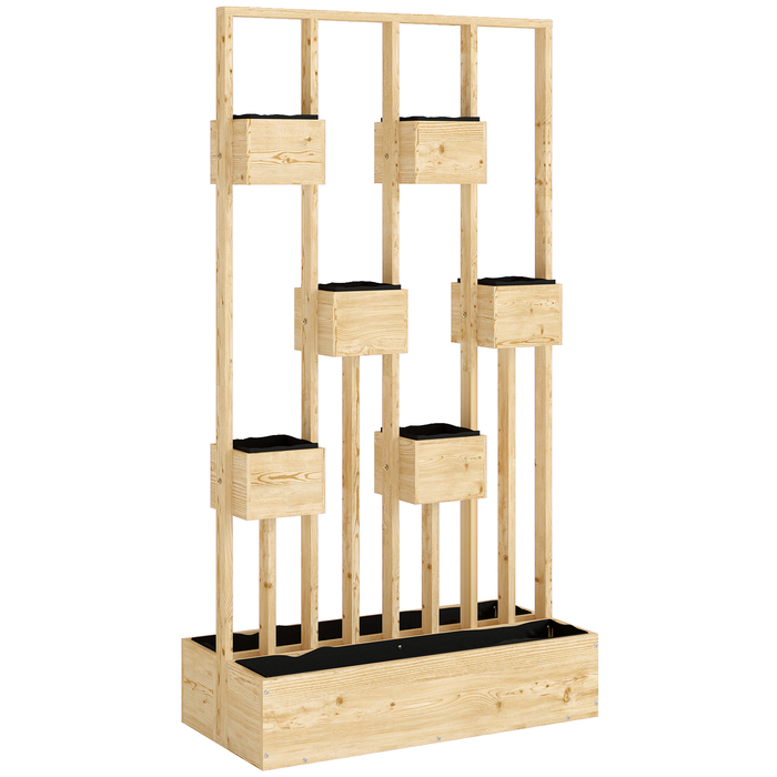 Підвищене грядка з опорою для ліан, кошики, дерев'яний ящик для рослин, горщик для квітів, 90 x 45 x 170 см