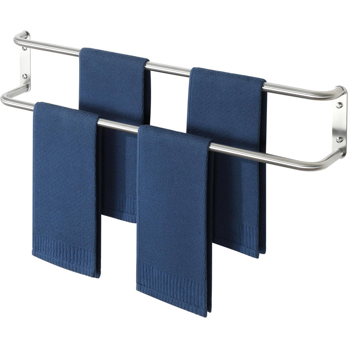 Тримач для рушників подвійний з нержавіючої сталі 304, 80 см, для ванної кімнати та кухні