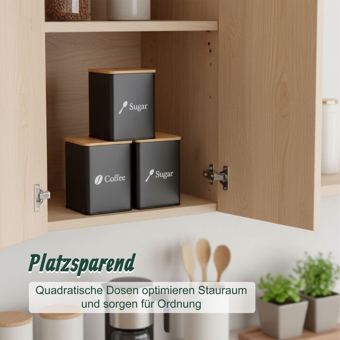 Набір з 3 квадратних контейнерів для зберігання Relaxdays