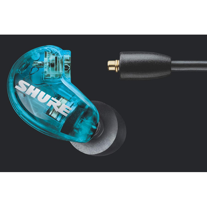 Дротові навушники Shure AONIC 215, прозорі, одноразові, внутрішньоканальні, знімні, міцні, сумісні з Apple/Android