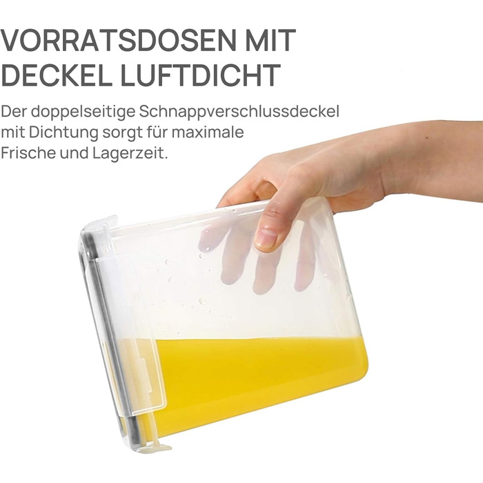 Набір контейнерів для зберігання Vtopmart з кришкою, 32 шт. - герметичні, BPA-free, для борошна, цукру, круп, з ручкою та етикетками