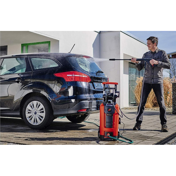 Мийка високого тиску Einhell TE-HP 140 (1900 Вт, 140 бар, модульна система Quick-Couple, шланг, пістолет, ланза, насадки, щітка, контейнер для миючого засобу)