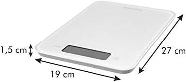 Цифрові цифрові ваги Tescoma T634512 Bilancia, скло, біле (20 x 2.8 x 31 см)