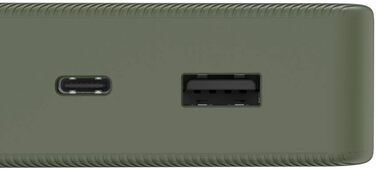 Портативний зарядний пристрій, зелений, 20 20000mAh, USB-C/A, LED