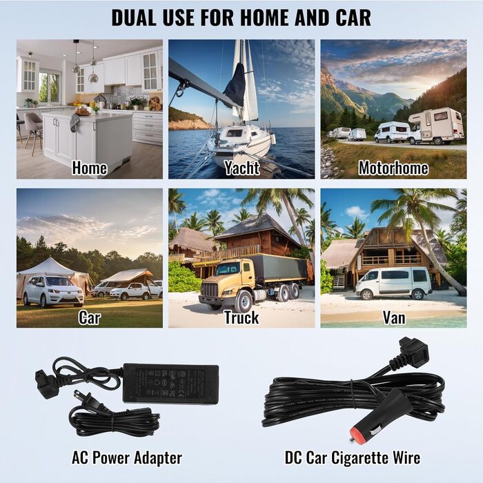 Автохолодильник VEVOR 25л портативний, 12V компресорний -20°C до +20°C для авто, кемпінгу, подорожей