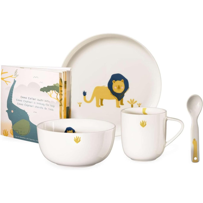 Набір дитячого посуду ASA, порцеляна, білий колір