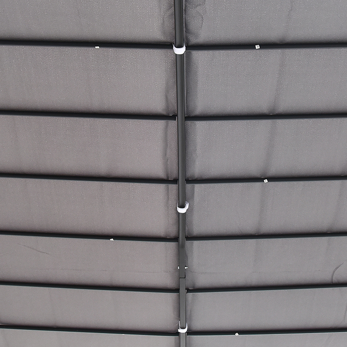 Намет з навісом для садової альтанки з навісом Outsunny Pergola Metal Grey 297x297см для саду, патіо, балкона