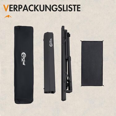 Складаний кемпінговий стіл PORTAL з регулюванням висоти, алюмінієвий, 108 x 71 см, легкий стіл для пікніка, саду та подорожей, чорний