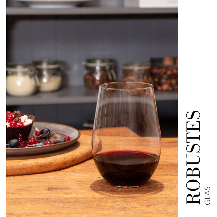 Набір келихів для коньяку KROSNO Harmony (6 шт., 550 мл) | Скляні келихи для коньяку, келихи для віскі, келихи для напоїв