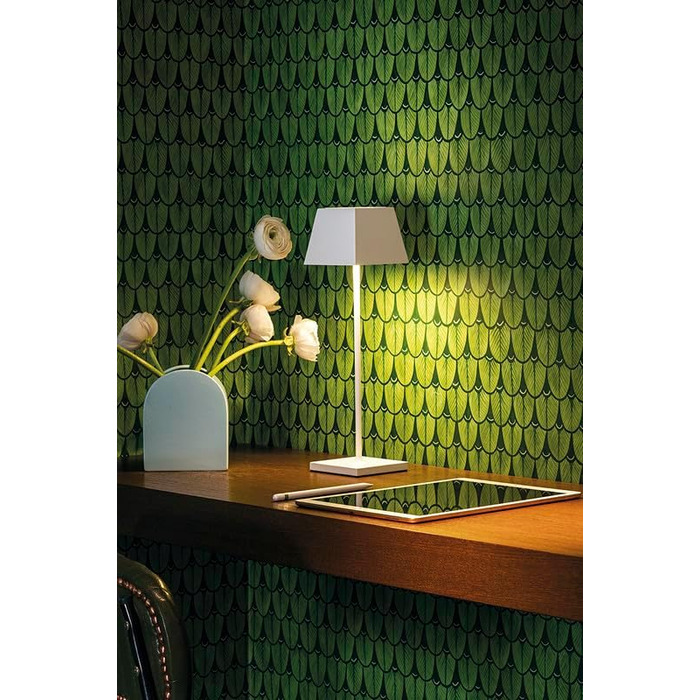 LED-лампа Rossini Siesta з USB-портом, сенсорне керування, регулювання яскравості, IP54, для дому та саду, 37 см, 2.2W, тепле світло 2700K, 200 lm, 9 годин роботи (Tiffany)