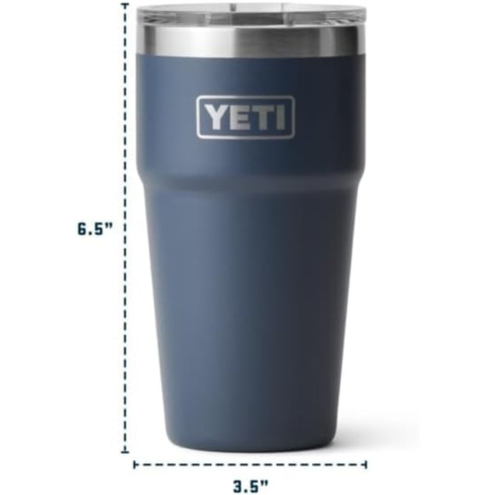 Термос YETI Rambler 591ml (20oz) з кришкою MagSlider, колір Firefly Yellow