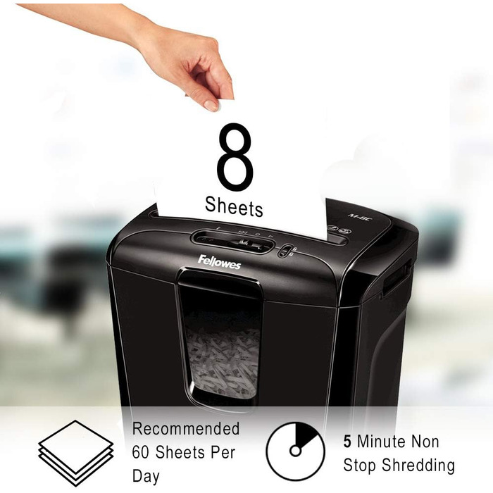 Шредер Fellowes M-8C Cross Cut - безпечне знищення документів