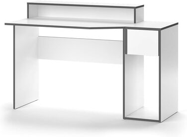 Ігровий стіл Vicco Kron, /Чорний, 130 x 60 см з тумбою (Білий)