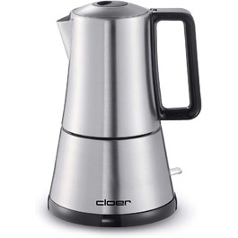 Кавоварка гейзерна Cloer 5918 Moka Maker, 3-4 чашки, нержавіюча сталь, з безпечним вимкненням та клапаном