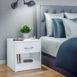 Тумбочка Kiel набір з 2 білих 41x39x28см